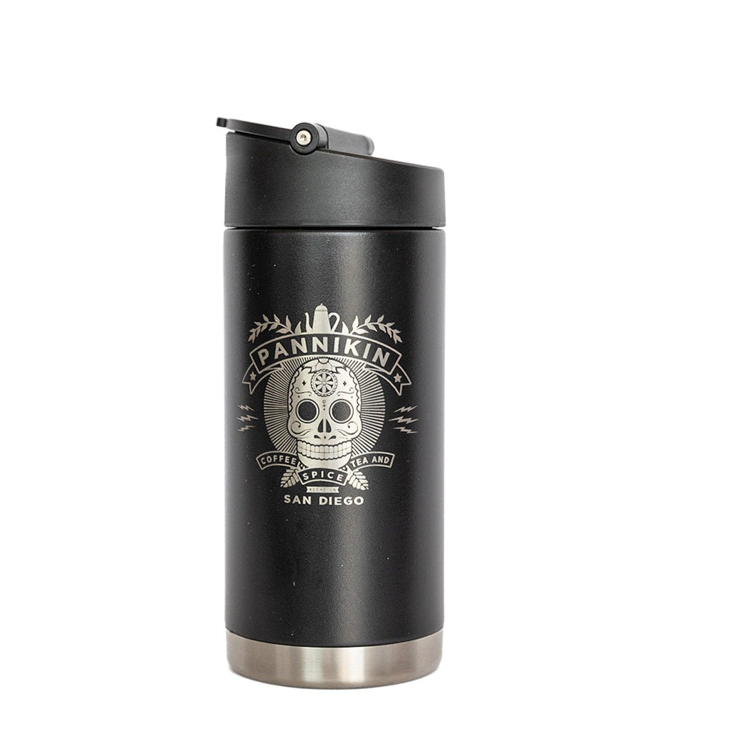 Black Calavera Pannikin Double Wall Insulated Travel Mug 15oz.