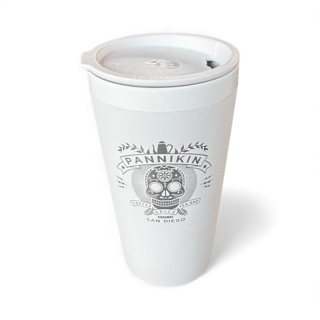 16oz Pannikin Ceramic Lined and Insulated Travel Mug, Calavera