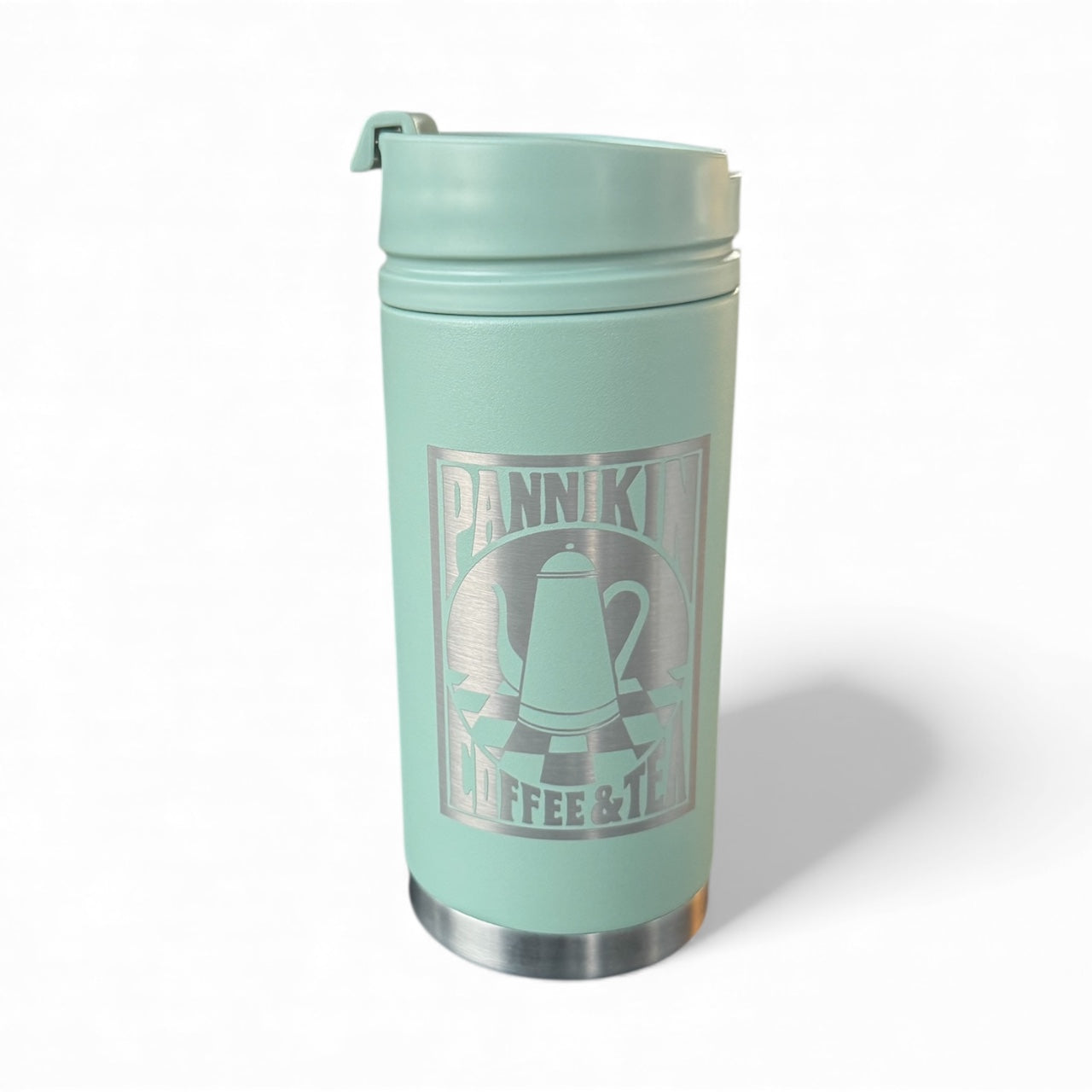 Sage Green Pannikin Logo Insulated Travel Mug 15oz.