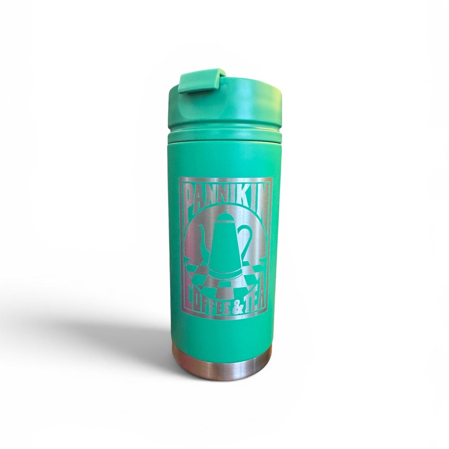 Spring Green Pannikin Logo Insulated Travel Mug 15oz.