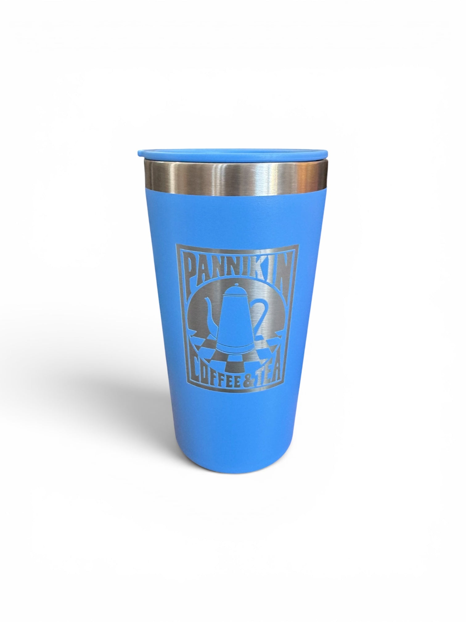 Pannikin Stainless Steel Tumbler, Traditional Logo French Blue 16oz.