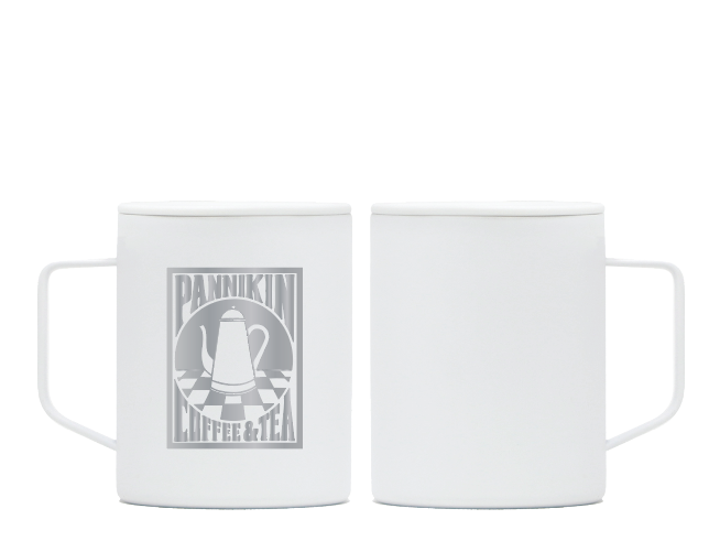 Pannikin Camp Mug, White Traditional Logo