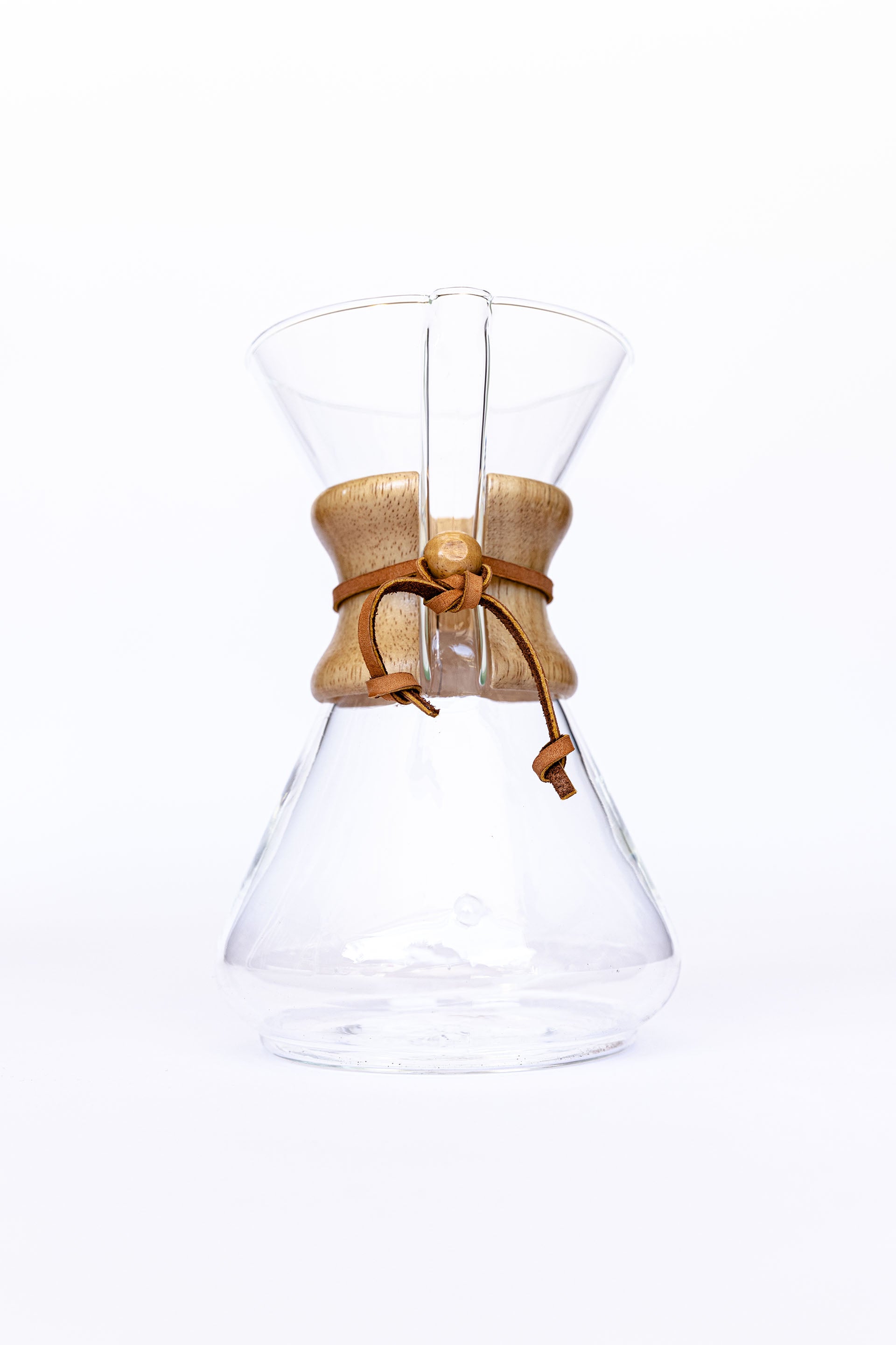 Chemex 6-Cup Glass Pour-Over Coffee Maker with Dark Wood Collar +