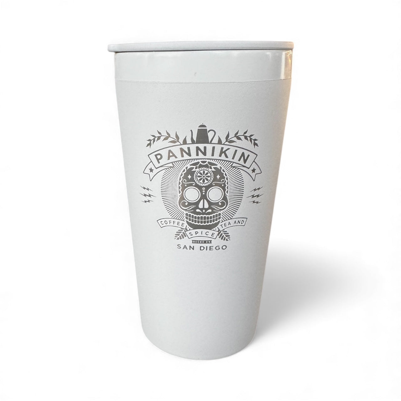 16oz Pannikin Ceramic Lined and Insulated Travel Mug, Calavera