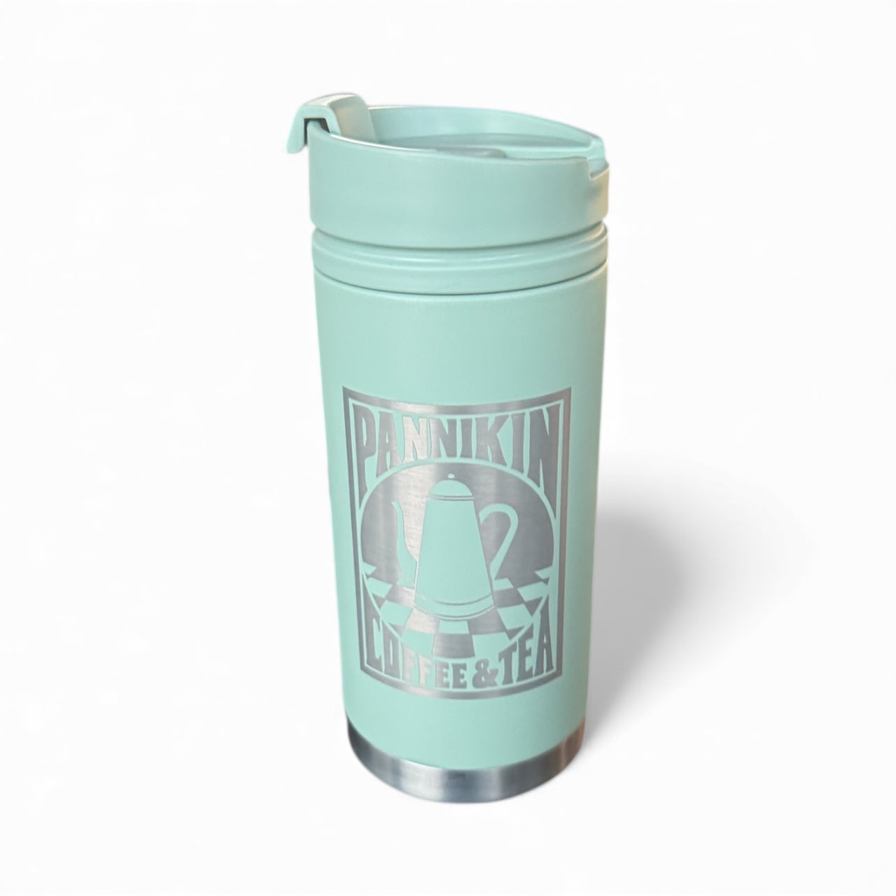 Sage Green Pannikin Logo Insulated Travel Mug 15oz.