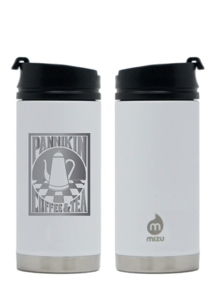 White Pannikin Logo Insulated Travel Mug 15oz.