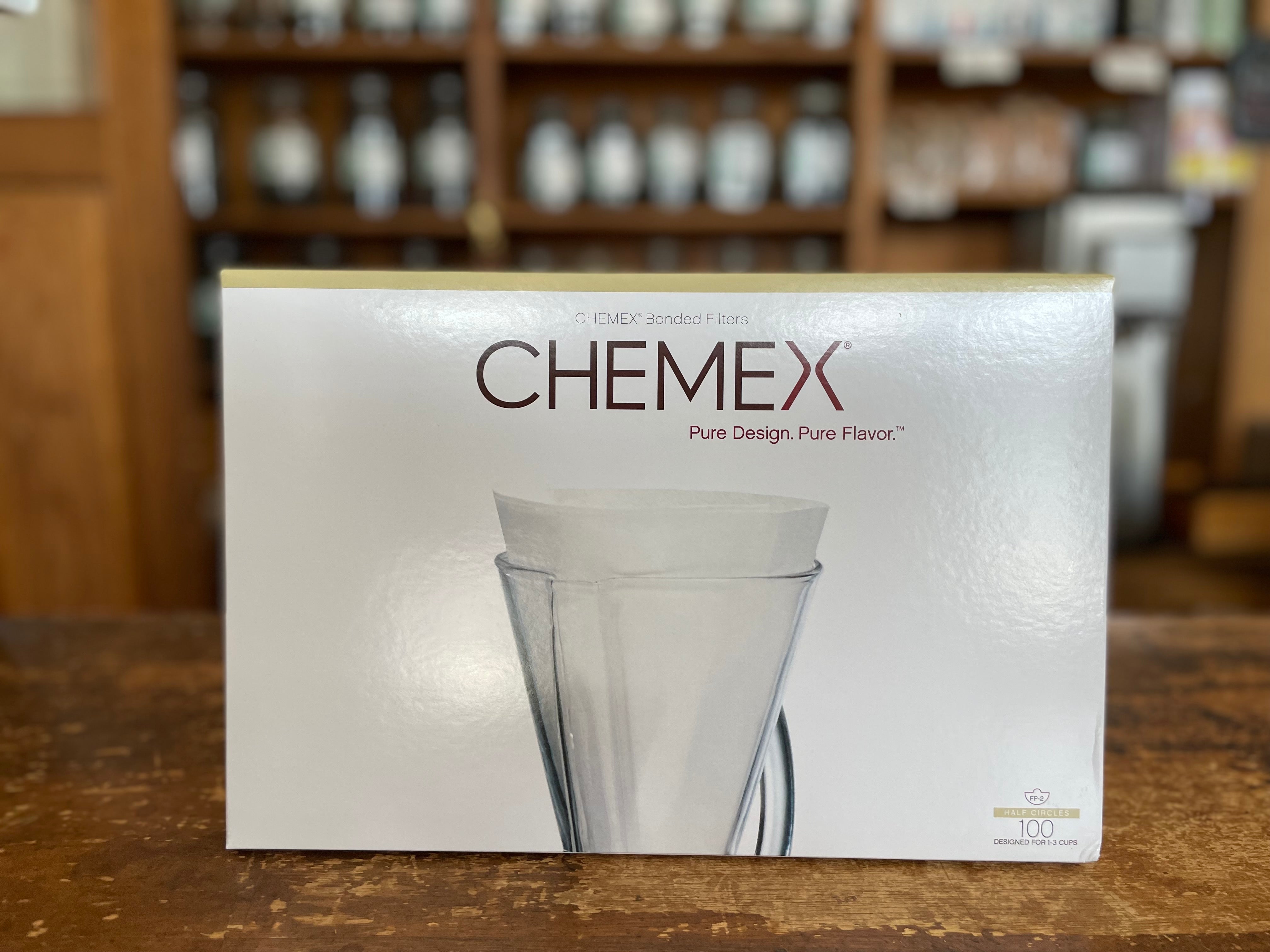 Chemex Filter Papers - Half Circle White Filters for the 1-3 Cup Coffee Makers